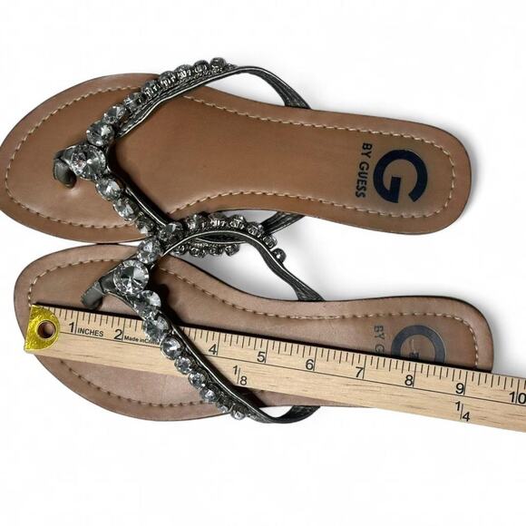 Guess Vintage Y2K Bedazzled Jewels Sandals Size 8 1/2 - Picture 2 of 3